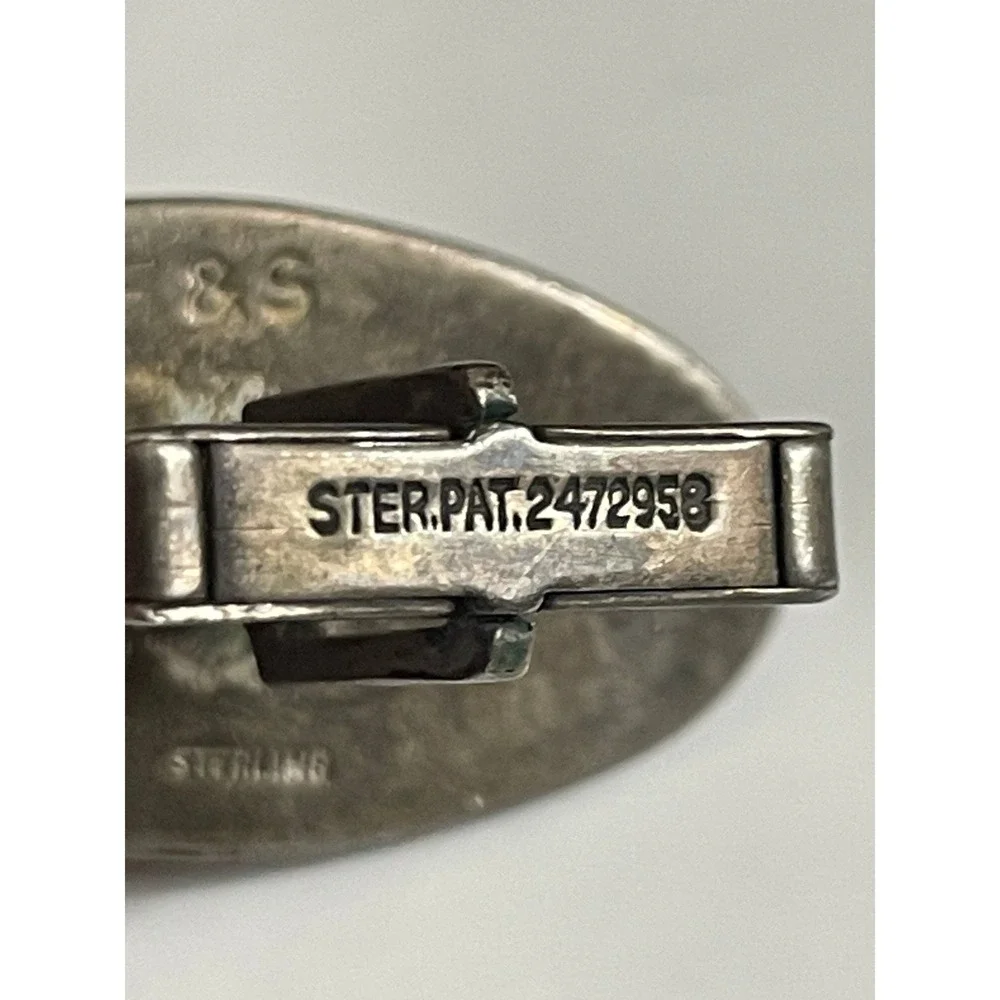 Vintage Sterling Silver Cufflinks F&S Fenwick & Sailors Monogram A 925 Patented